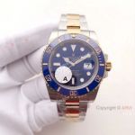 Swiss 3135 Rolex Bluesy Submariner 2 Tone Blue Ceramic Bezel Watch